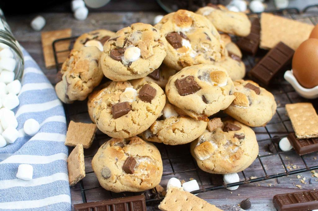 Easy Air Fryer Chocolate Chip S'mores Cookies