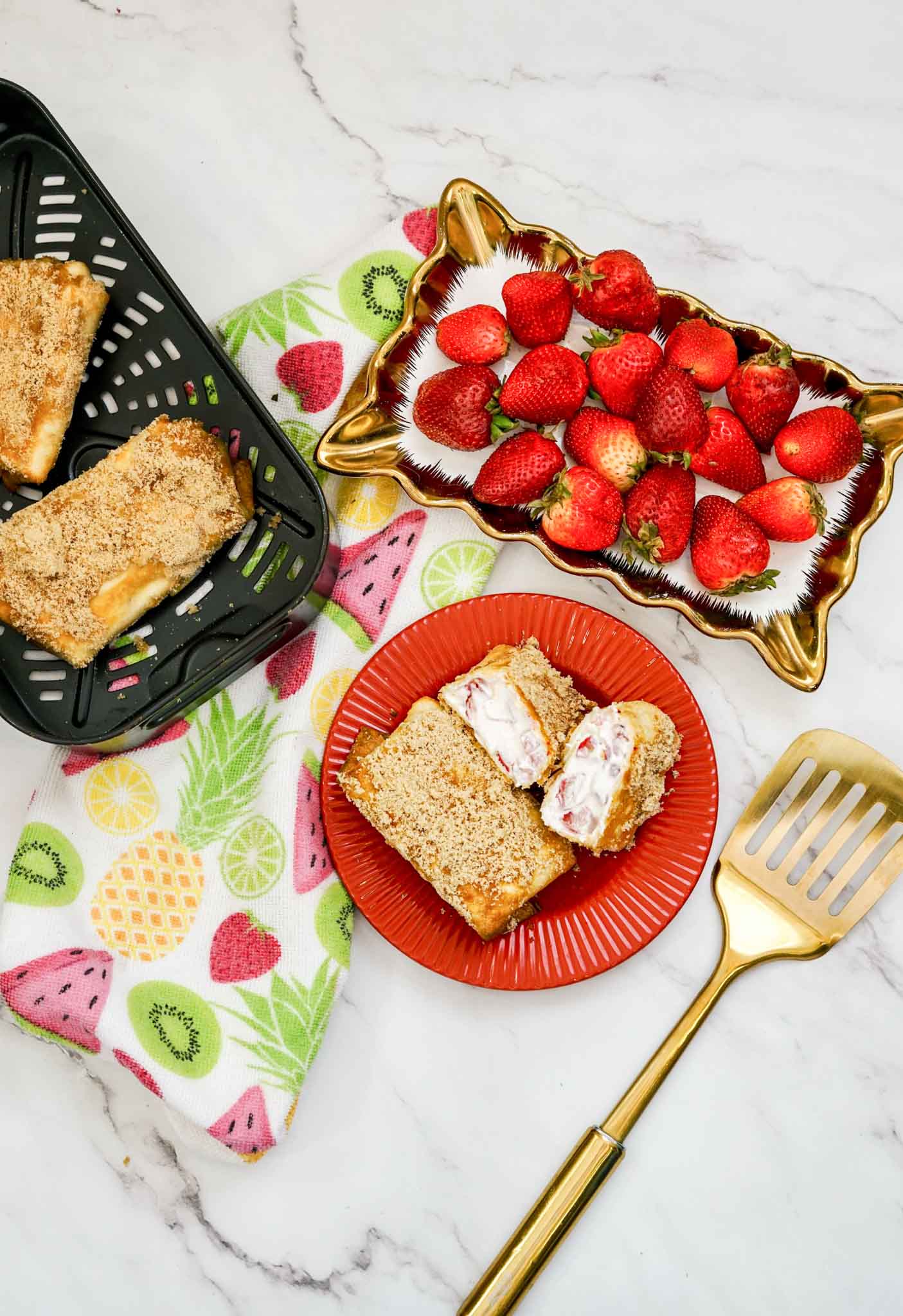 Easy Air Fryer Strawberry Chimichangas - Air Fryer Family Meals