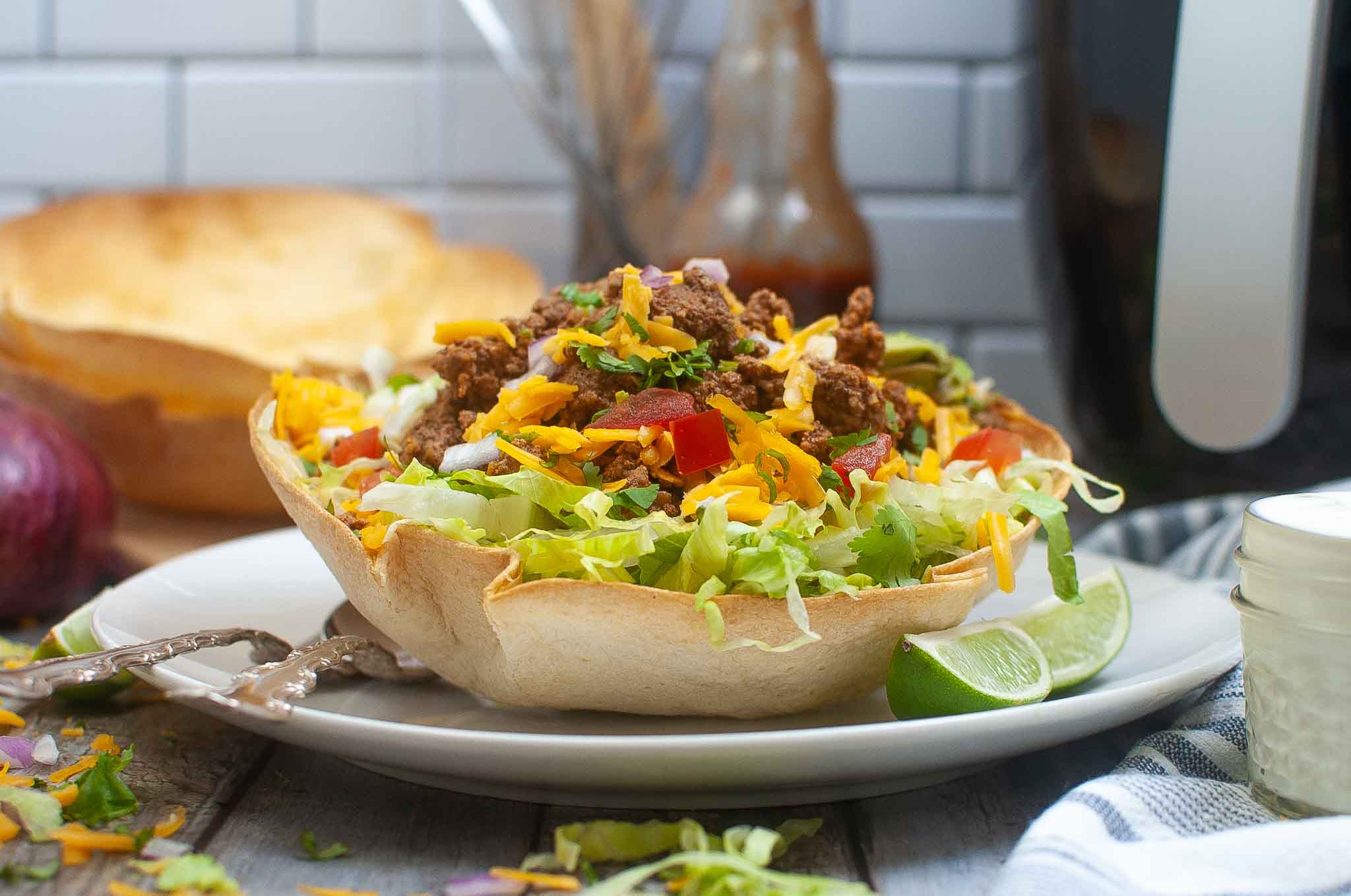 Easy Air Fryer Taco Bowls